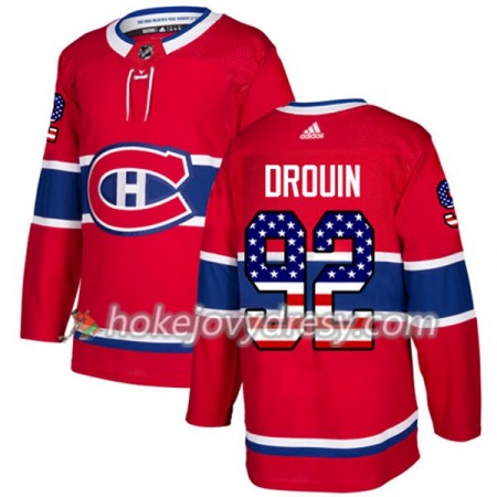 Pánské Hokejový Dres Montreal Canadiens Jonathan Drouin 92 2017-2018 USA Flag Fashion Černá Adidas Authentic